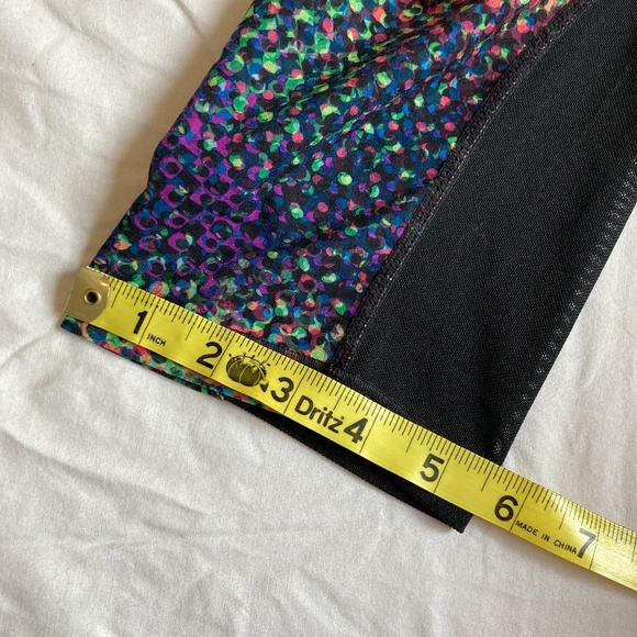 Nike Rainbow Polka Dot Mesh Leggings Medium - Picture 8 of 9